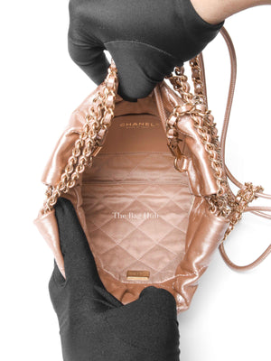Chanel Metallic Copper Calfskin Quilted Mini C22 Bag