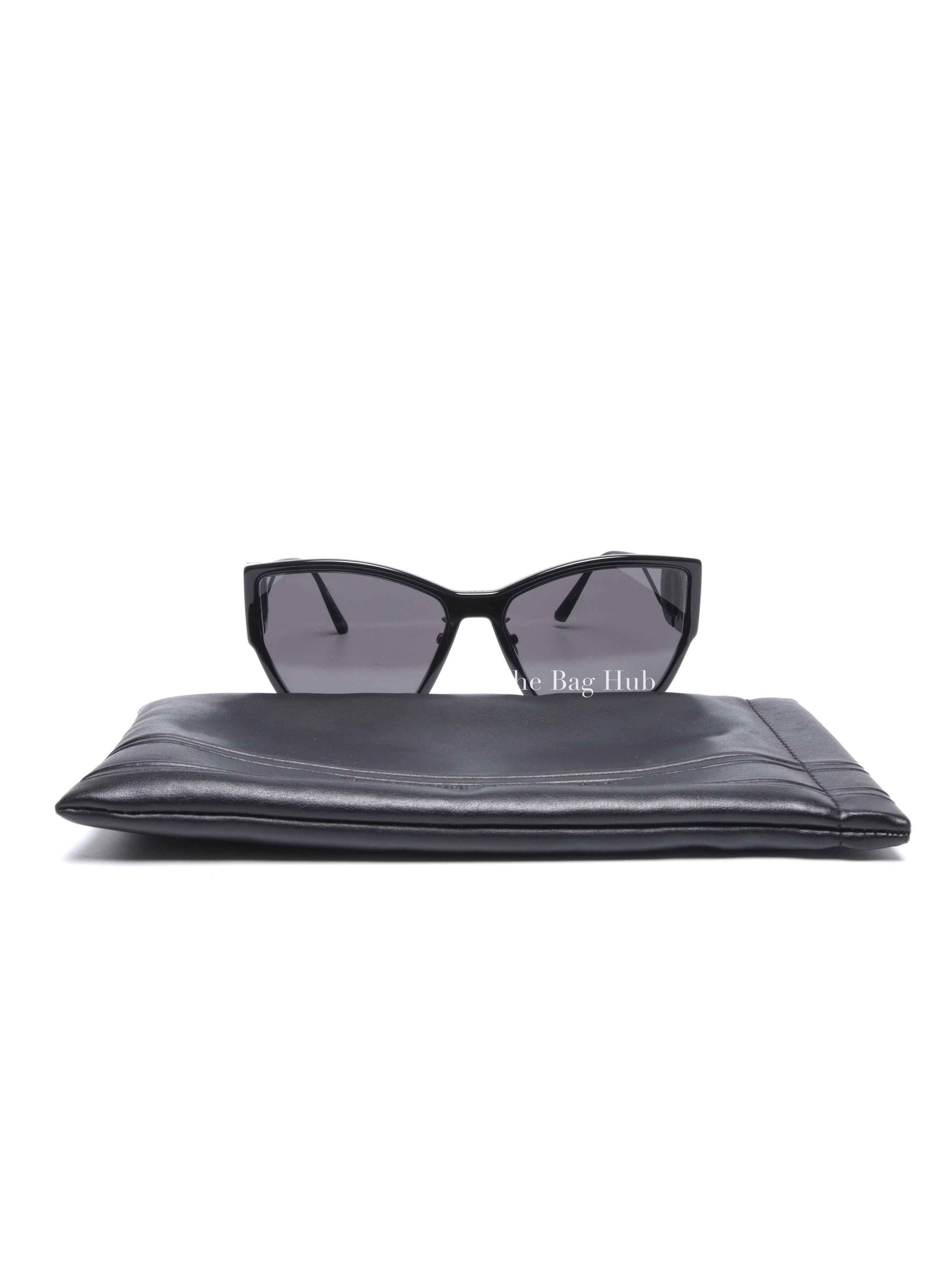 Dior Black Plastic Rectangular 30 Montaigne 1 S2U Sunglasses