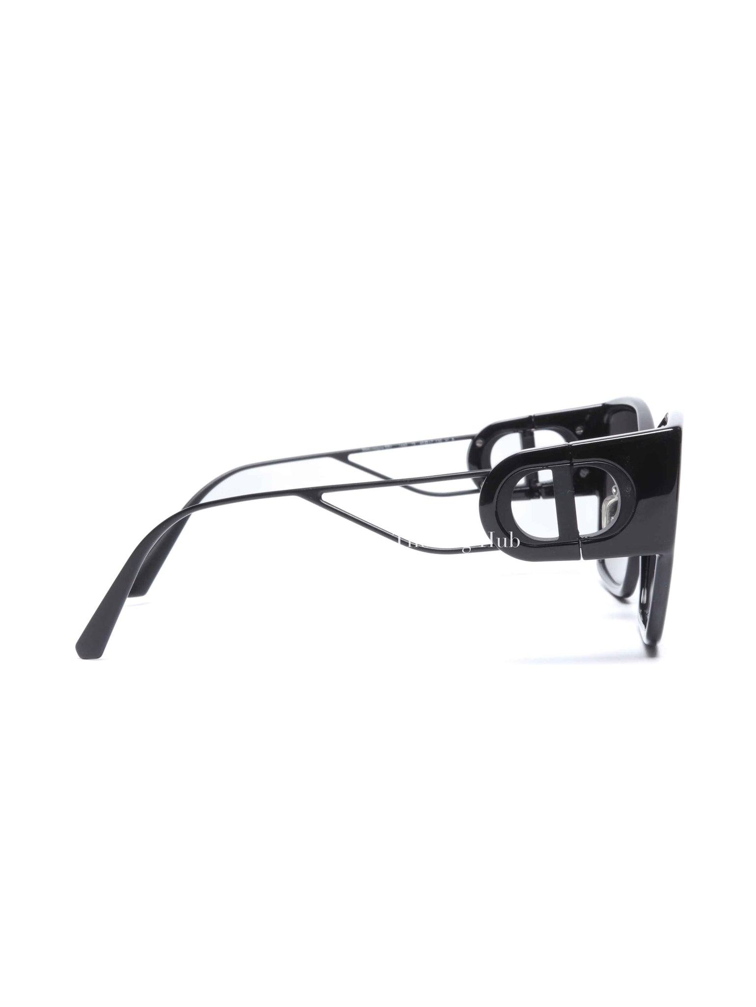 Dior Black Plastic Rectangular 30 Montaigne 1 S2U Sunglasses