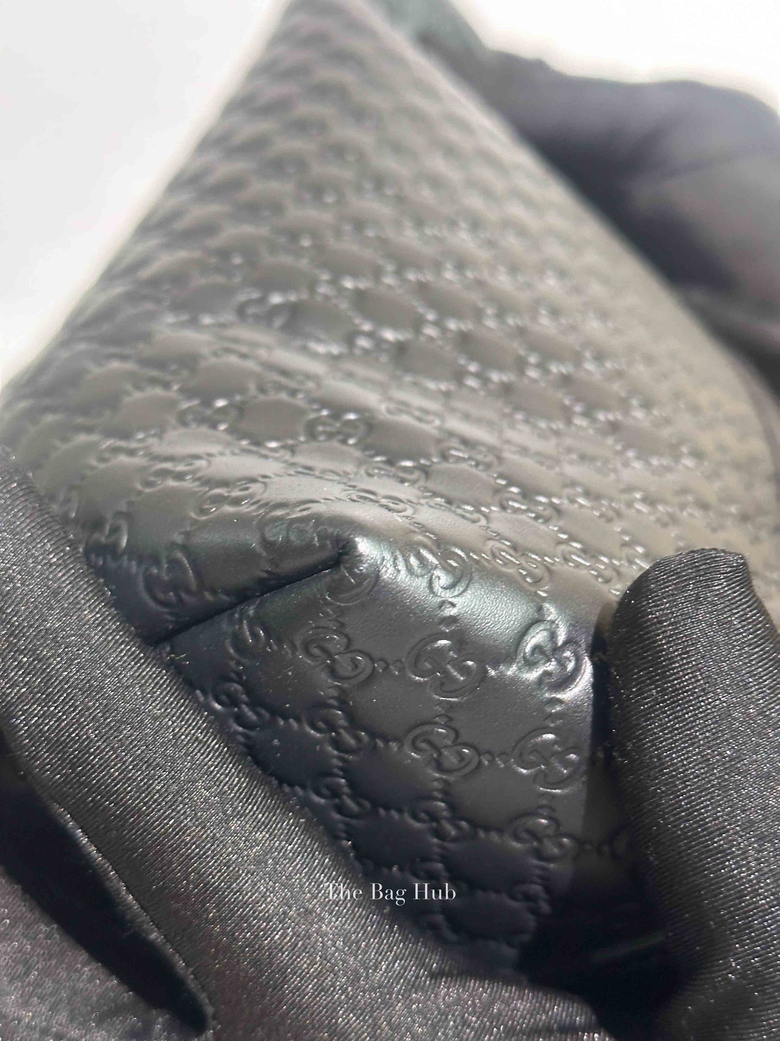 Gucci Black Microguccisima Leather Joy Medium Tote Bag