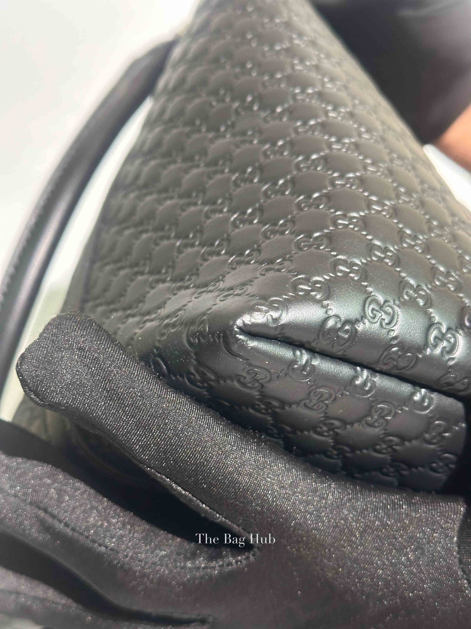 Gucci Black Microguccisima Leather Joy Medium Tote Bag