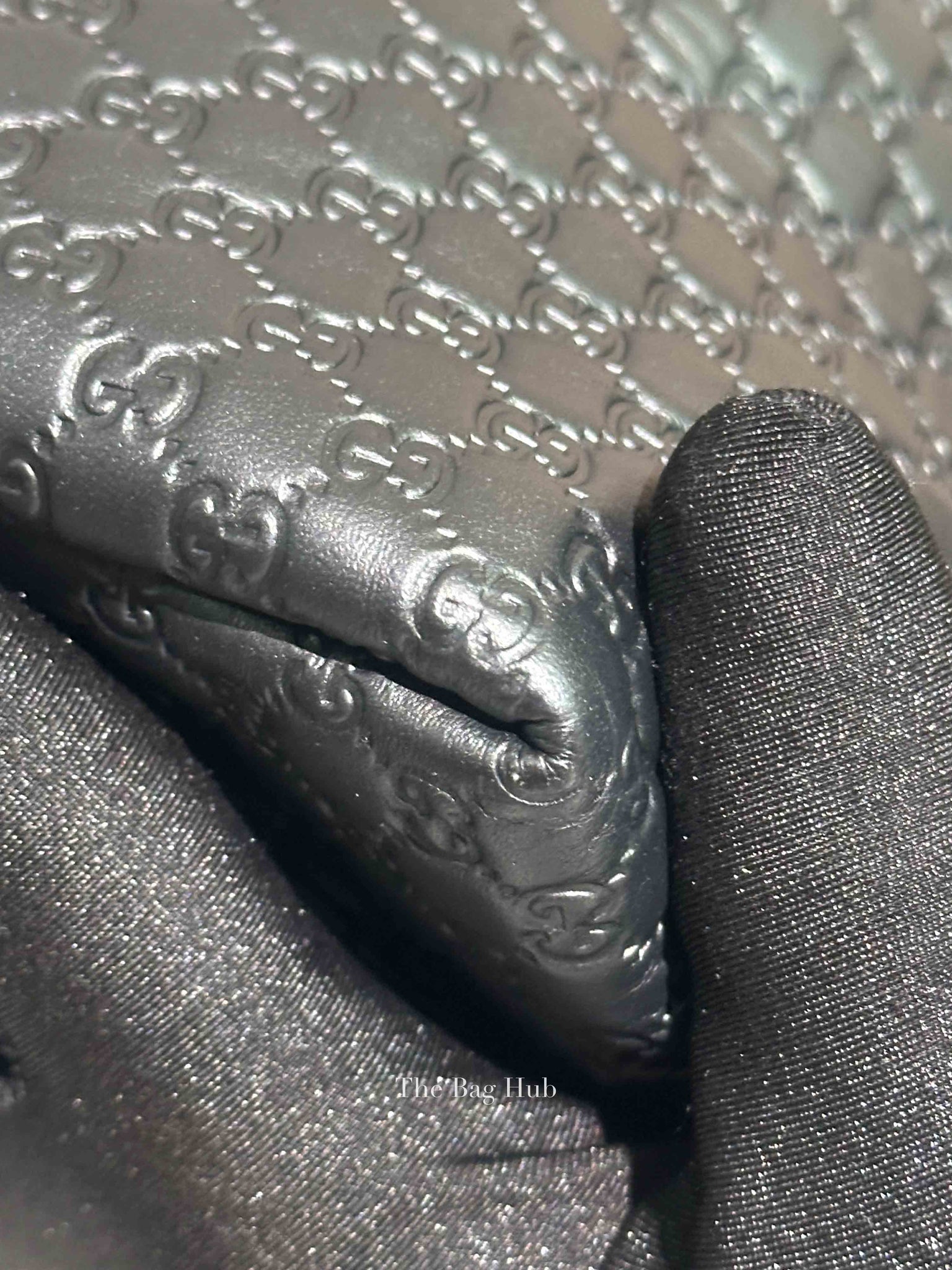 Gucci Black Microguccisima Leather Joy Medium Tote Bag