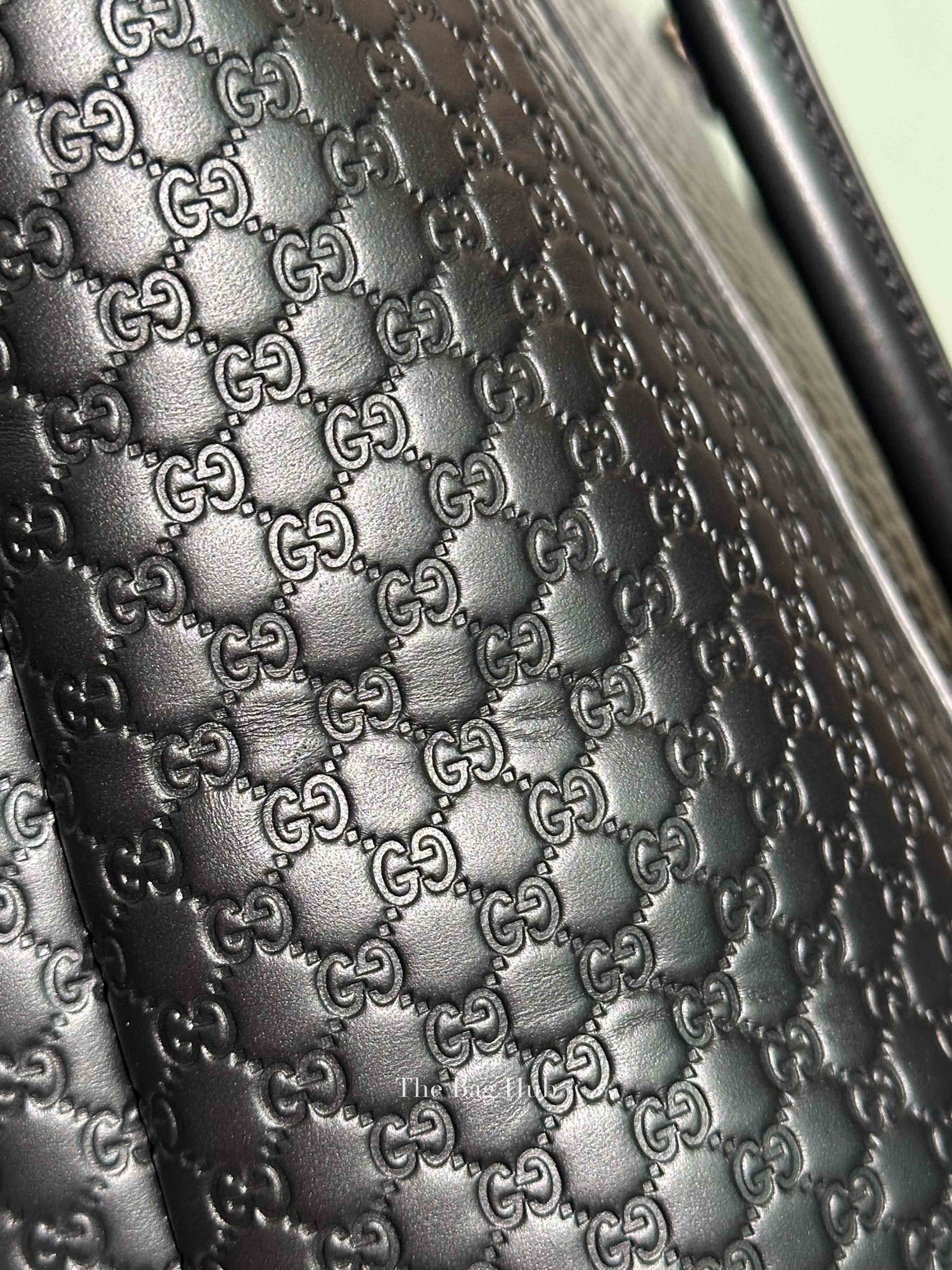 Gucci Black Microguccisima Leather Joy Medium Tote Bag