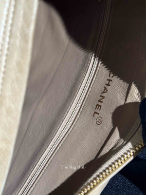 Chanel Beige Lambskin Quilted Front Pocket Medium Camera Bag GHW
