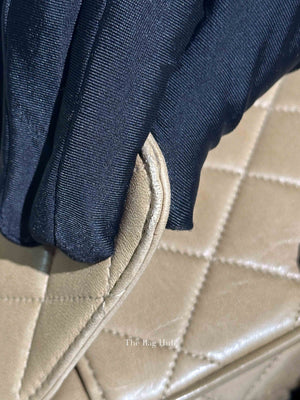 Chanel Beige Lambskin Quilted Front Pocket Medium Camera Bag GHW