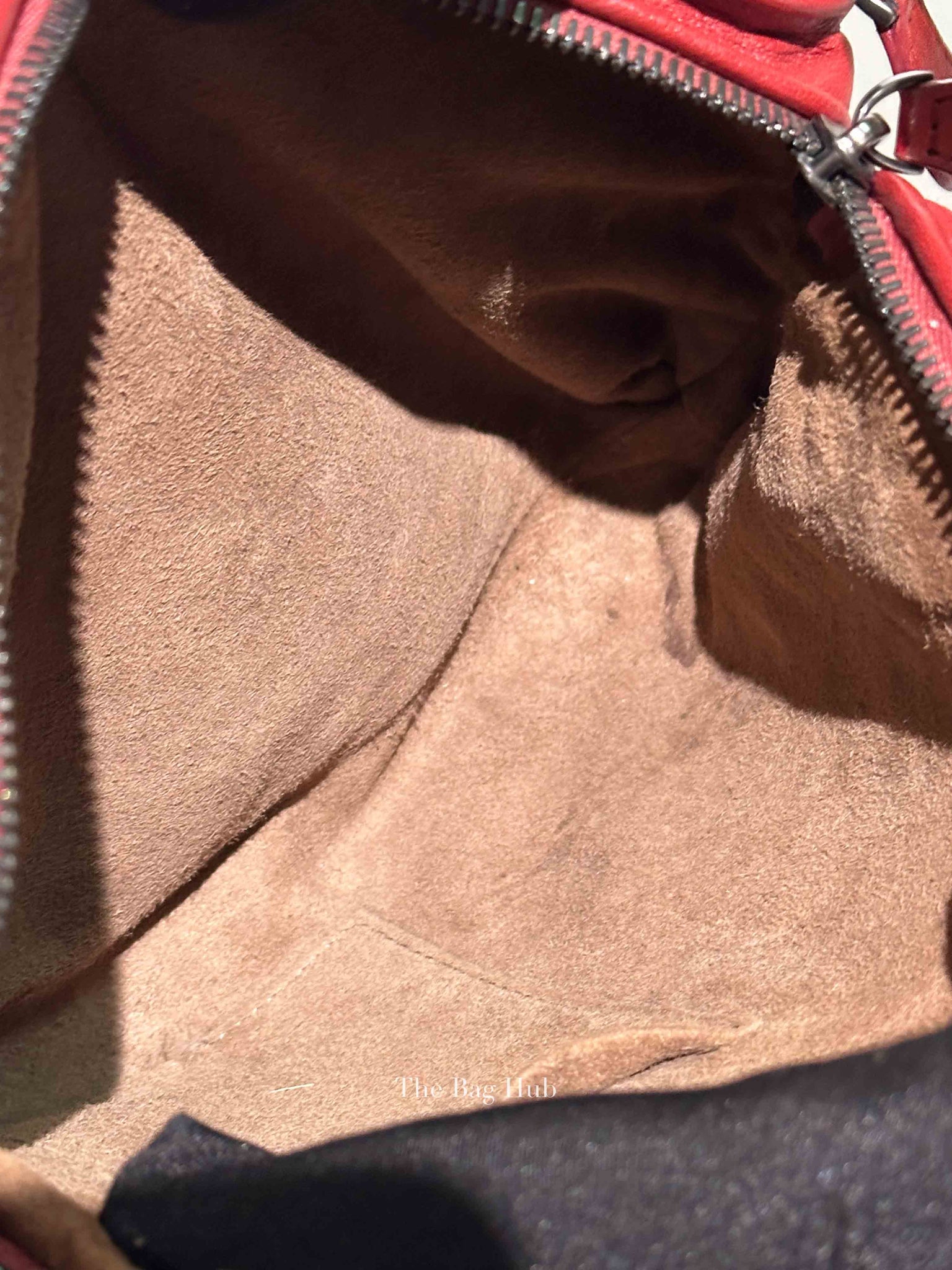 Bottega Veneta Red Intrecciato Leather Nodini Crossbody Bag