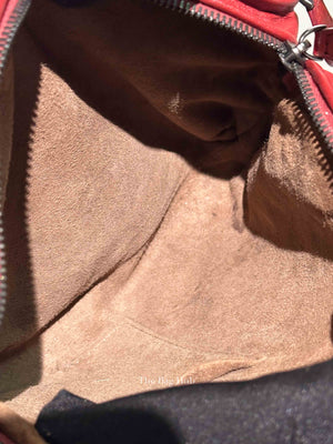 Bottega Veneta Red Intrecciato Leather Nodini Crossbody Bag
