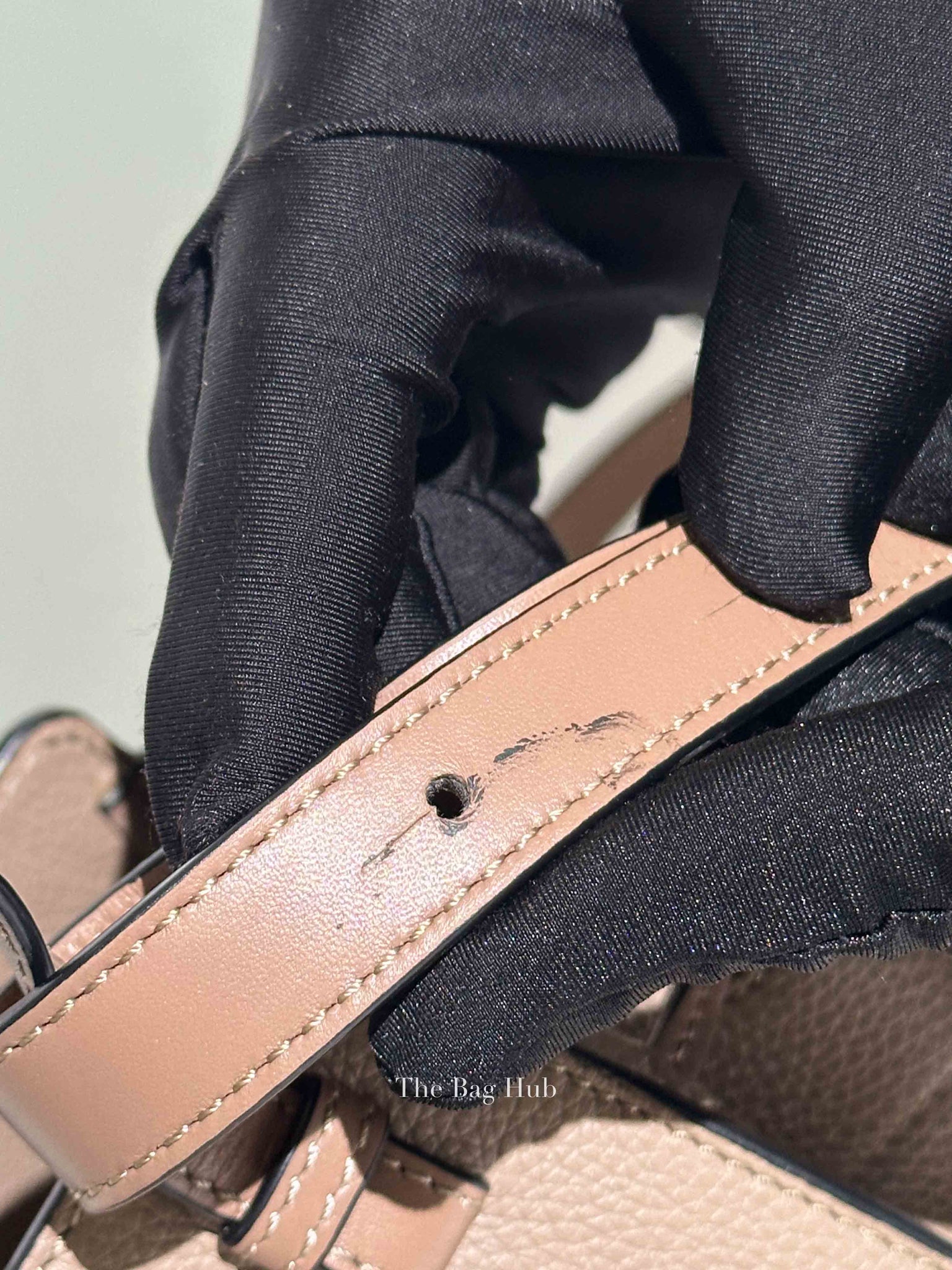 Loewe Sand Grained Leather Hammock Drawstring Mini Bag