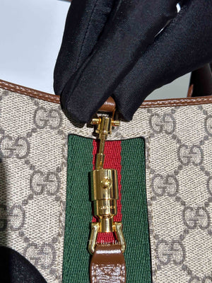 Gucci Brown GG Supreme Canvas Jackie 1961 Mini Bag