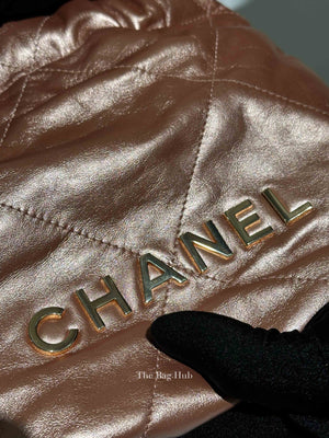 Chanel Metallic Copper Calfskin Quilted Mini C22 Bag