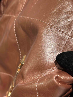Chanel Metallic Copper Calfskin Quilted Mini C22 Bag