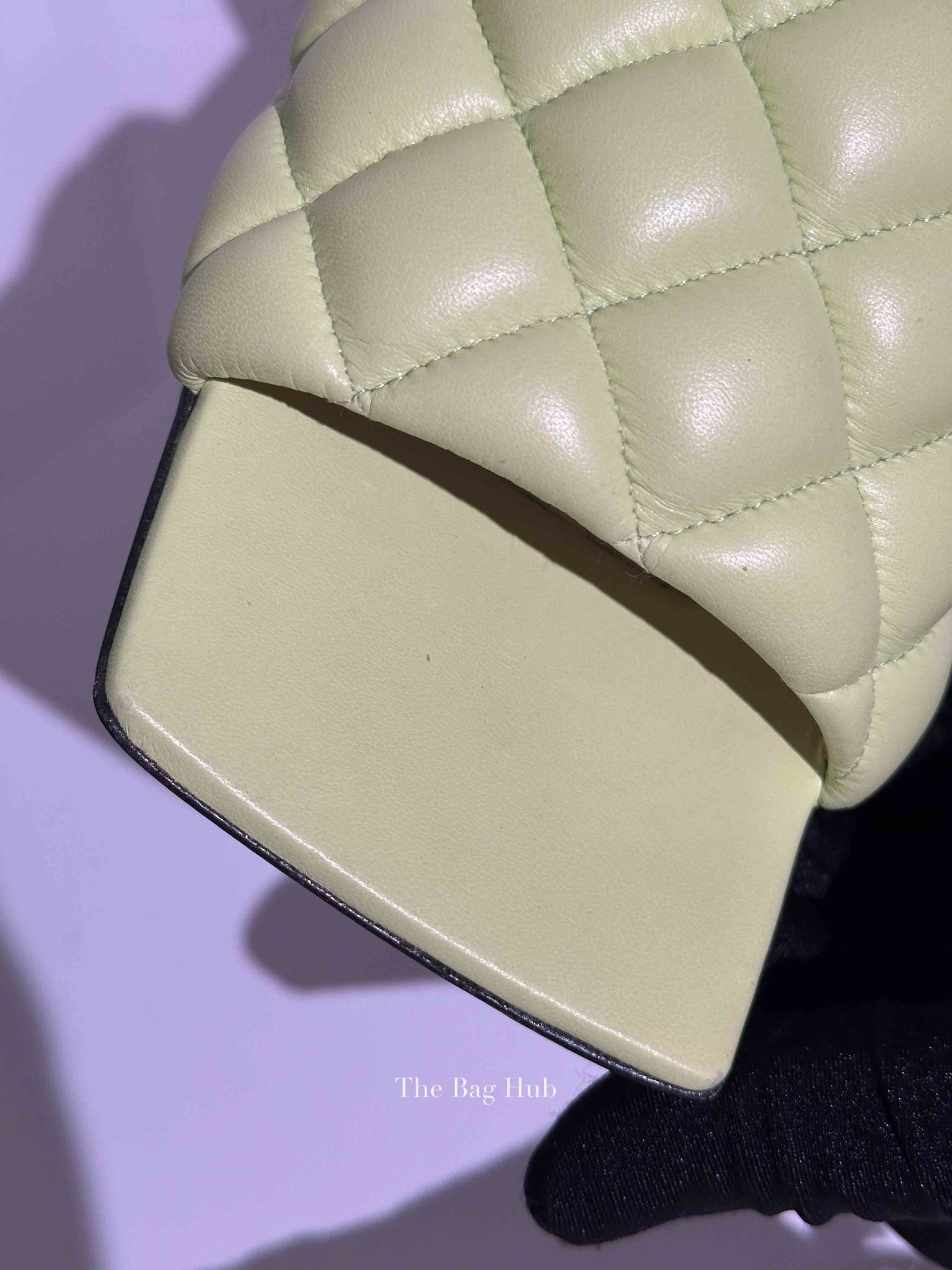 Bottega Veneta Mint Green Quilted Padded Flat Sandals Size 35.5