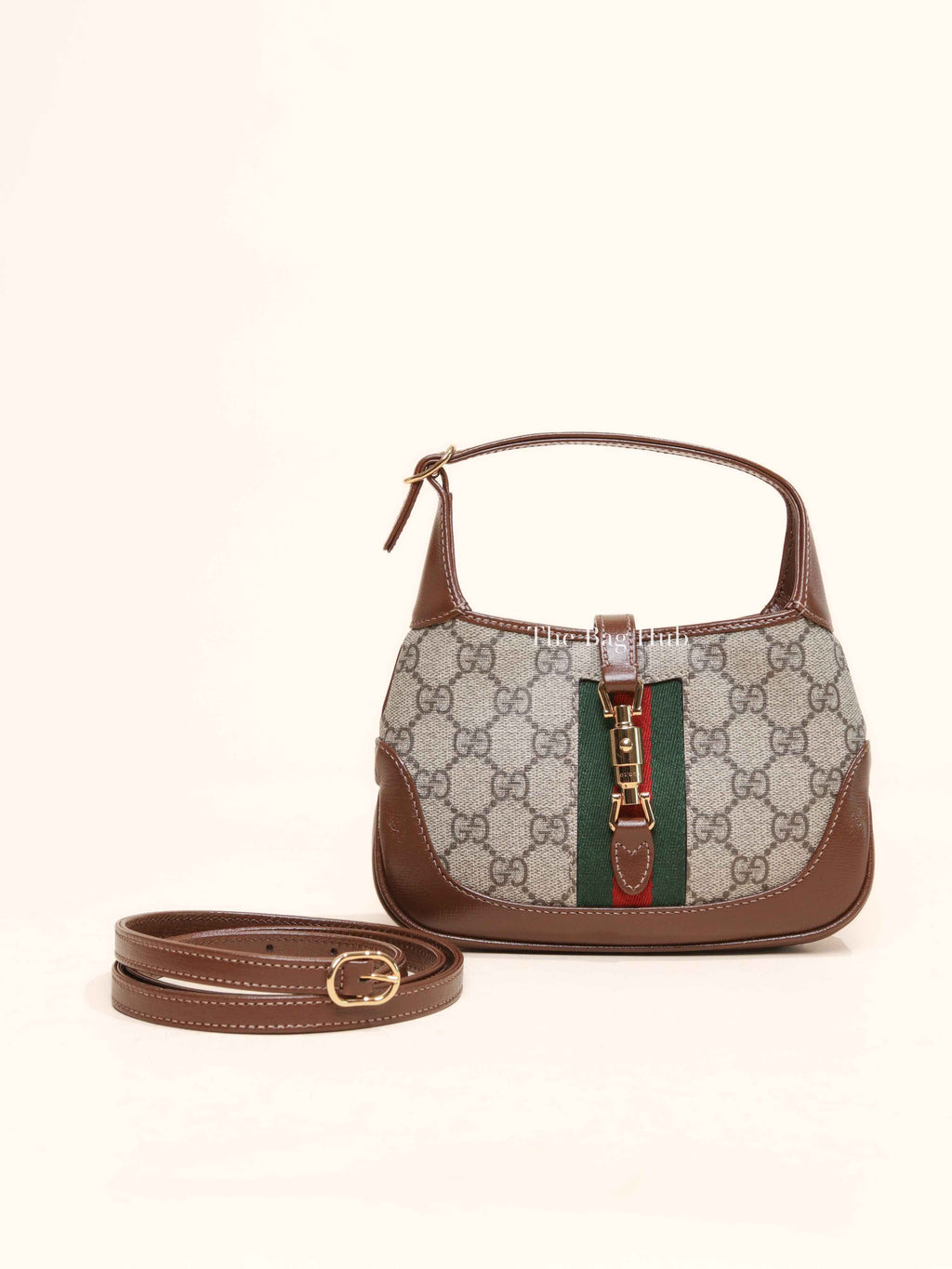 Gucci Brown GG Supreme Canvas Jackie 1961 Mini Bag