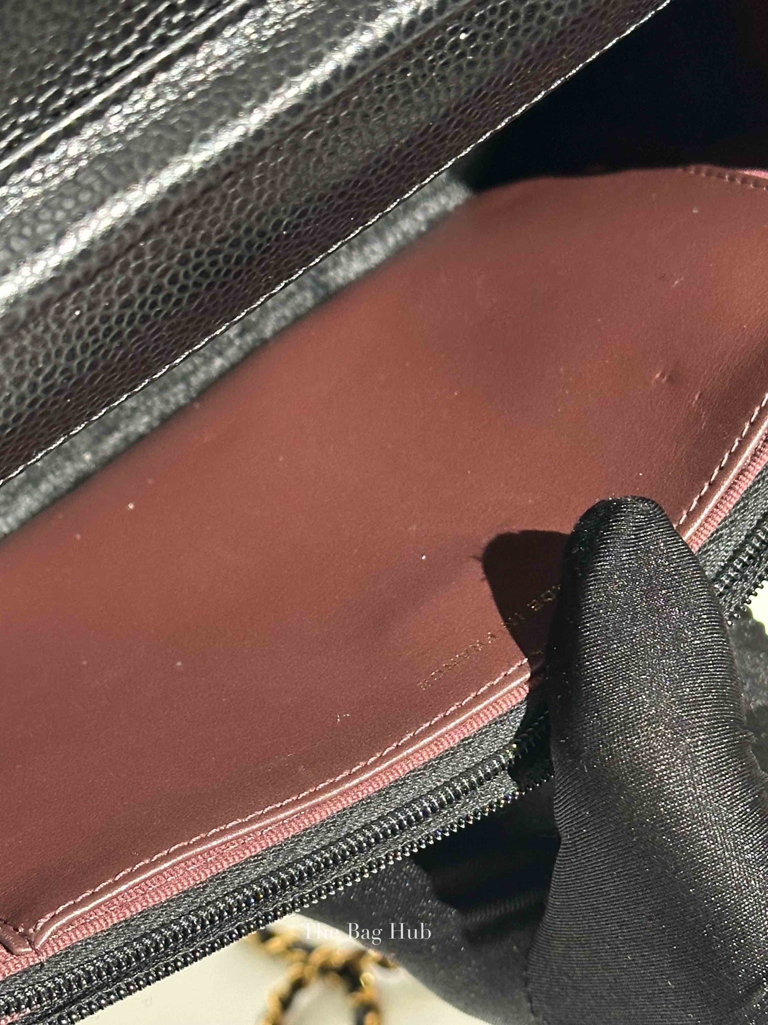 Chanel Black Caviar Quilted Wallet on Chain GHW
