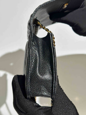 Chanel Black Caviar Quilted Wallet on Chain GHW