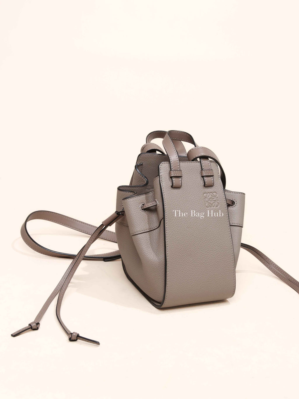 Loewe Sand Grained Leather Hammock Drawstring Mini Bag