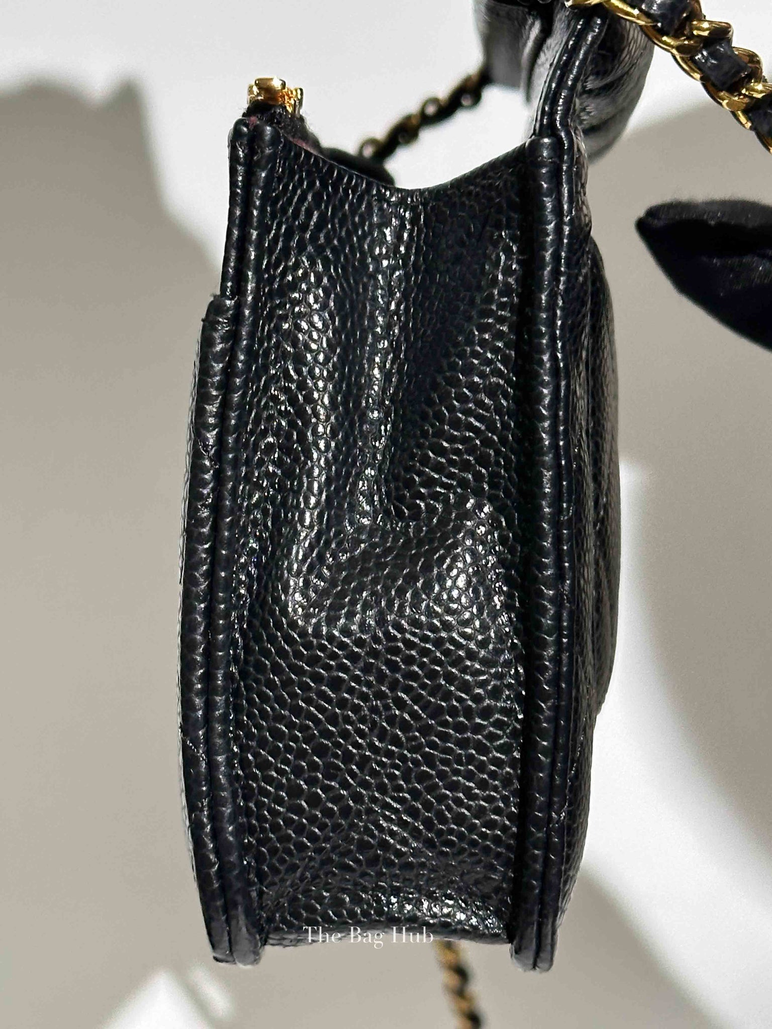 Chanel Black Caviar Quilted Wallet on Chain GHW