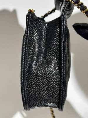 Chanel Black Caviar Quilted Wallet on Chain GHW