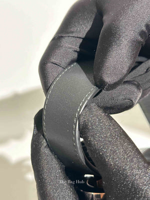 Gucci Black Plutone Calfskin Interlocking G 30mm Belt 80/32