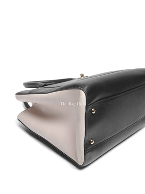 Chanel Black/Beige Grained Calfskin Small Neo Executive Shopper Tote Bag GHW