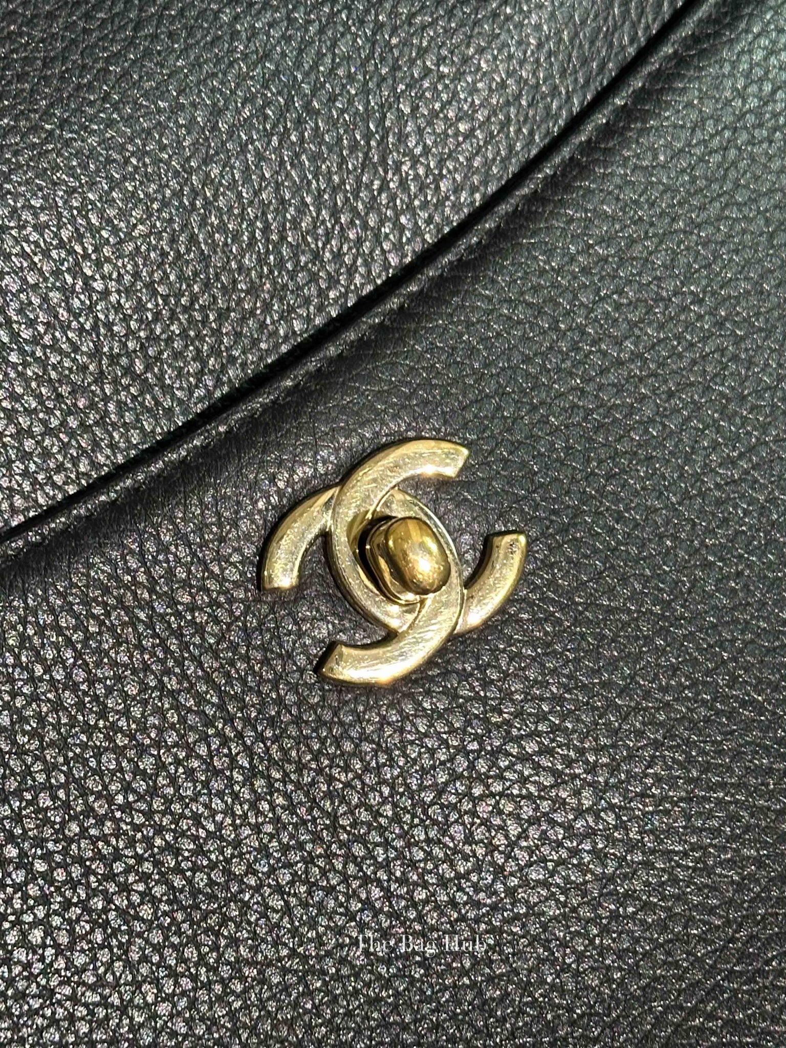 Chanel Black/Beige Grained Calfskin Small Neo Executive Shopper Tote Bag GHW