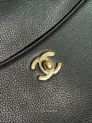 Chanel Black/Beige Grained Calfskin Small Neo Executive Shopper Tote Bag GHW