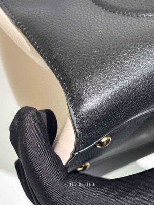 Chanel Black/Beige Grained Calfskin Small Neo Executive Shopper Tote Bag GHW