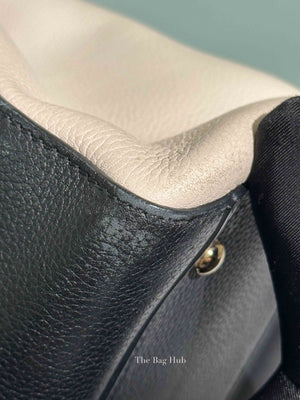 Chanel Black/Beige Grained Calfskin Small Neo Executive Shopper Tote Bag GHW