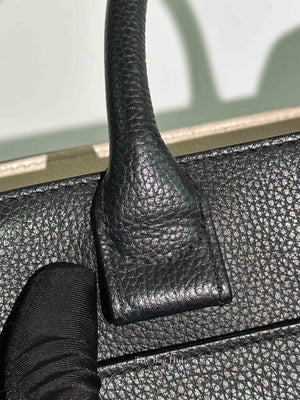 Chanel Black/Beige Grained Calfskin Small Neo Executive Shopper Tote Bag GHW