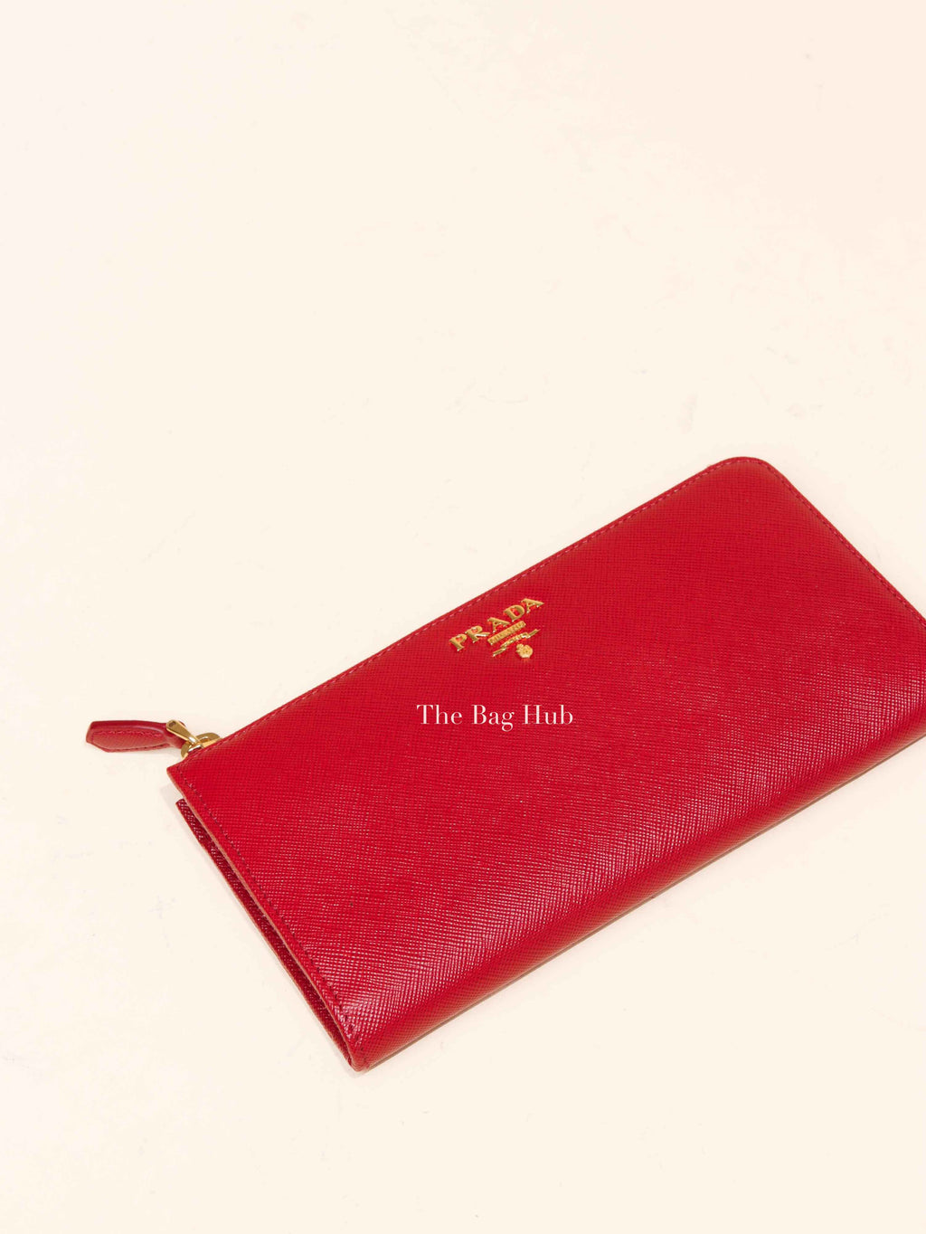 Prada Fuoco Saffiano Leather Long Wallet 1M1183