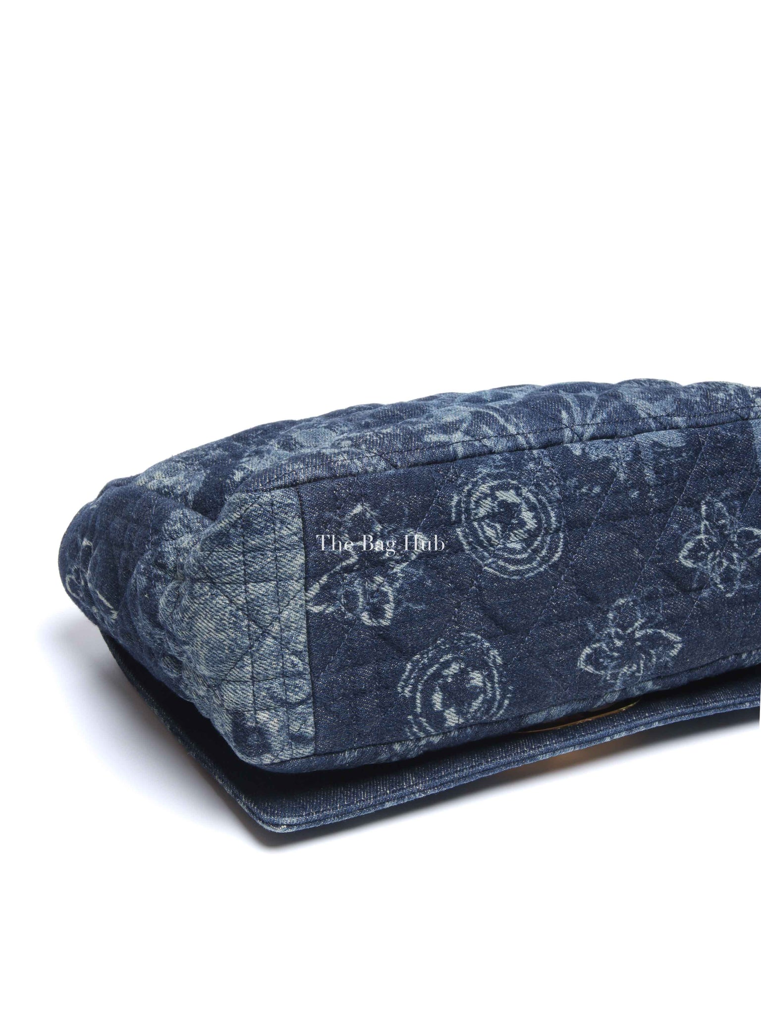 Dior Blue Floral Denim Large Caro Chain Bag