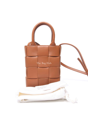 Bottega Veneta Brown Intrecciato Leather Mini Cassette Tote Bag