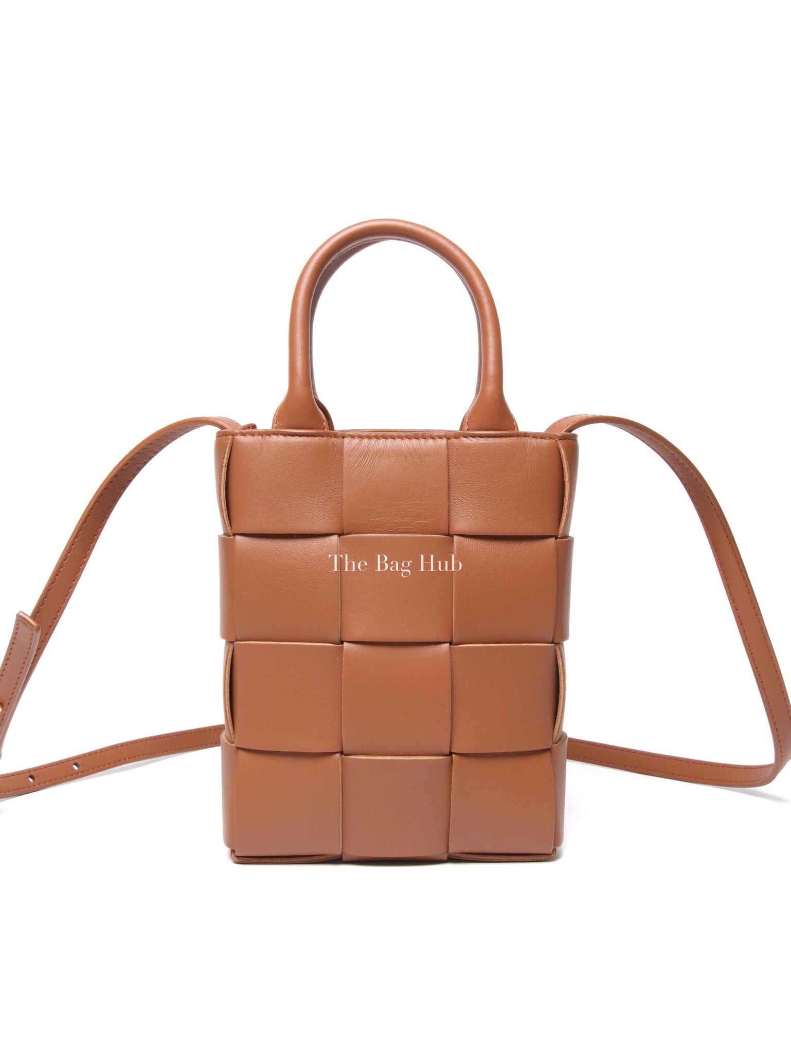 Bottega Veneta Brown Intrecciato Leather Mini Cassette Tote Bag