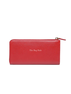 Prada Fuoco Saffiano Leather Long Wallet 1M1183