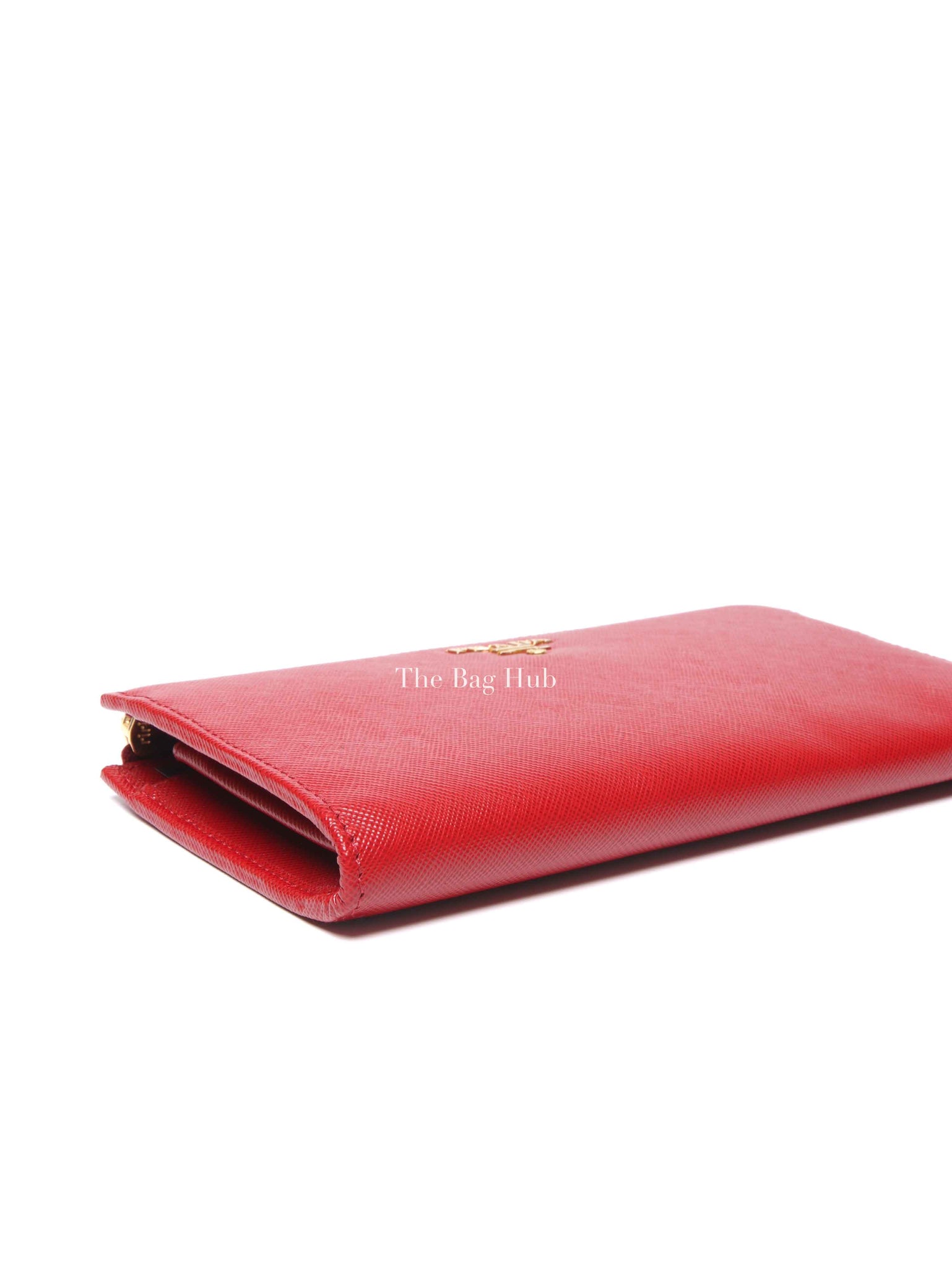 Prada Fuoco Saffiano Leather Long Wallet 1M1183