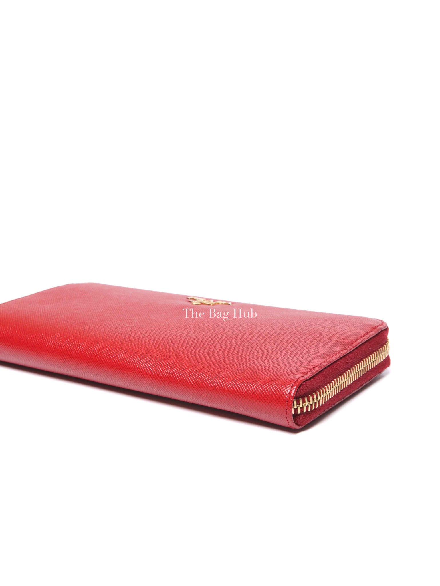 Prada Fuoco Saffiano Leather Long Wallet 1M1183