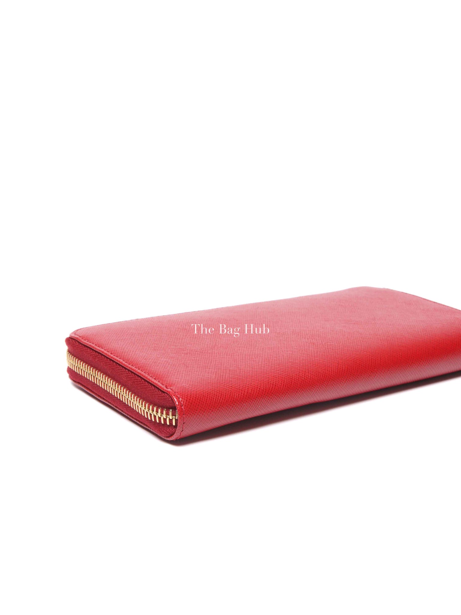 Prada Fuoco Saffiano Leather Long Wallet 1M1183