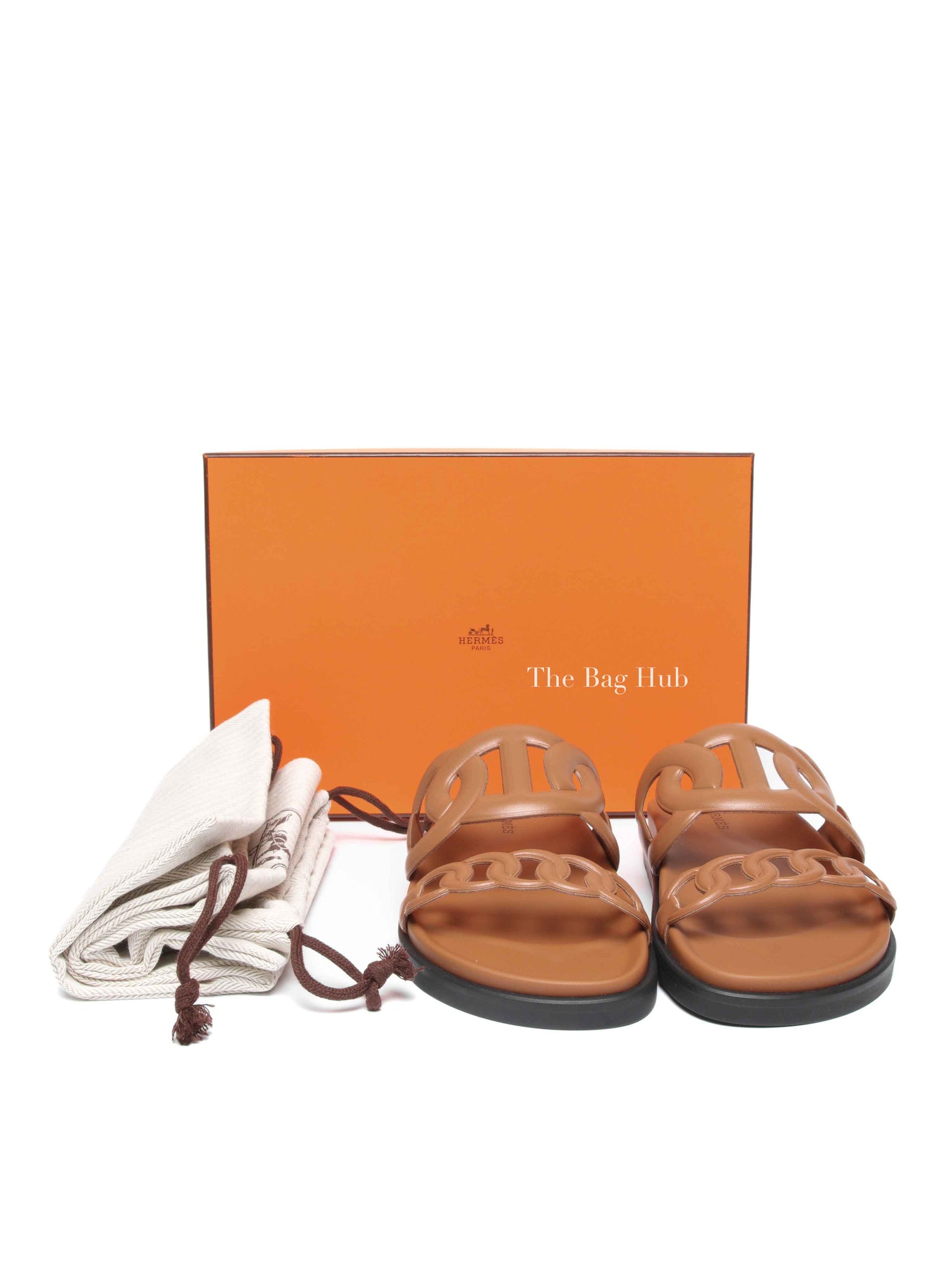 Hermes Gold Leather Extra Sandals Size 34.5