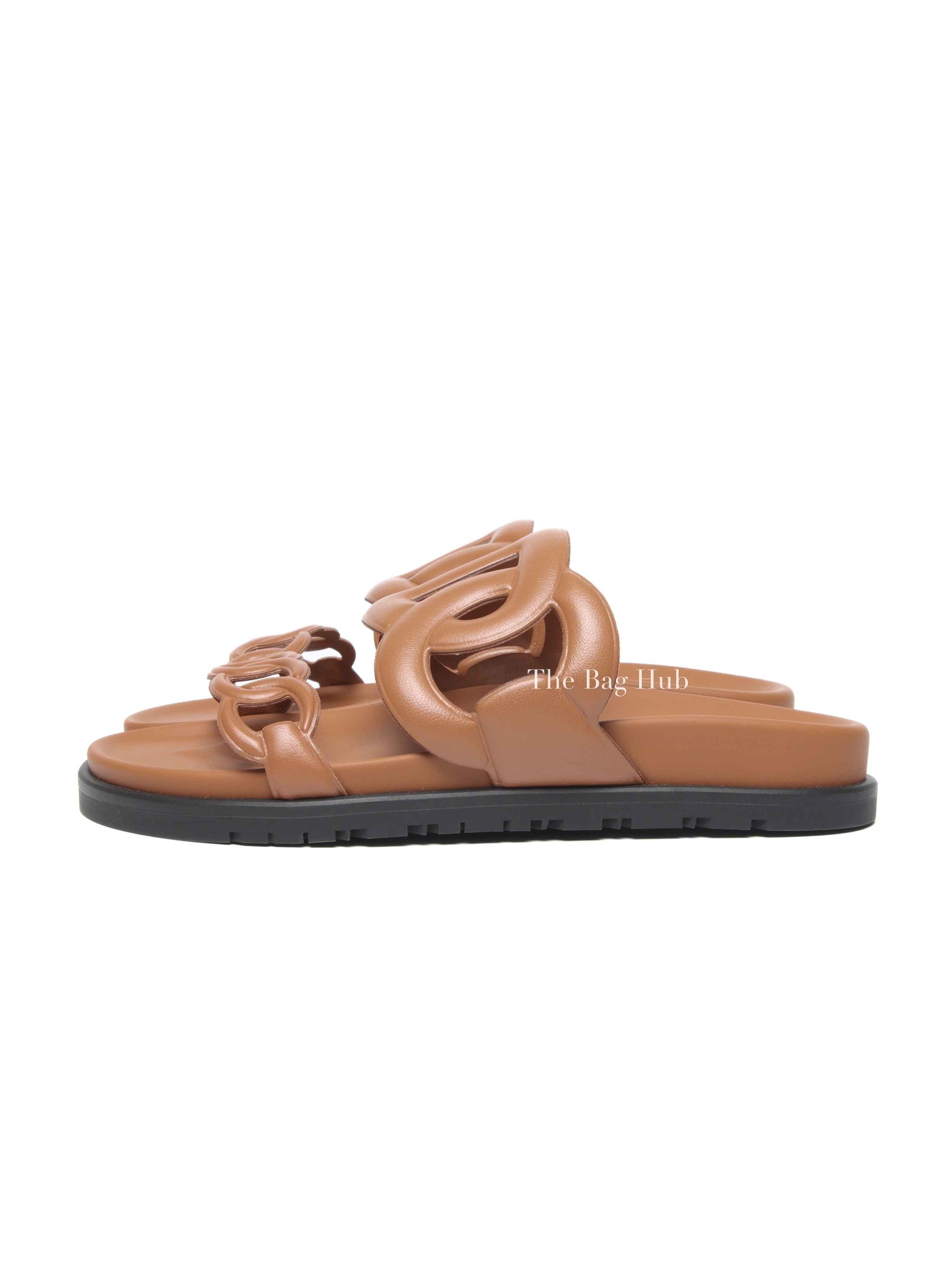 Hermes Gold Leather Extra Sandals Size 34.5