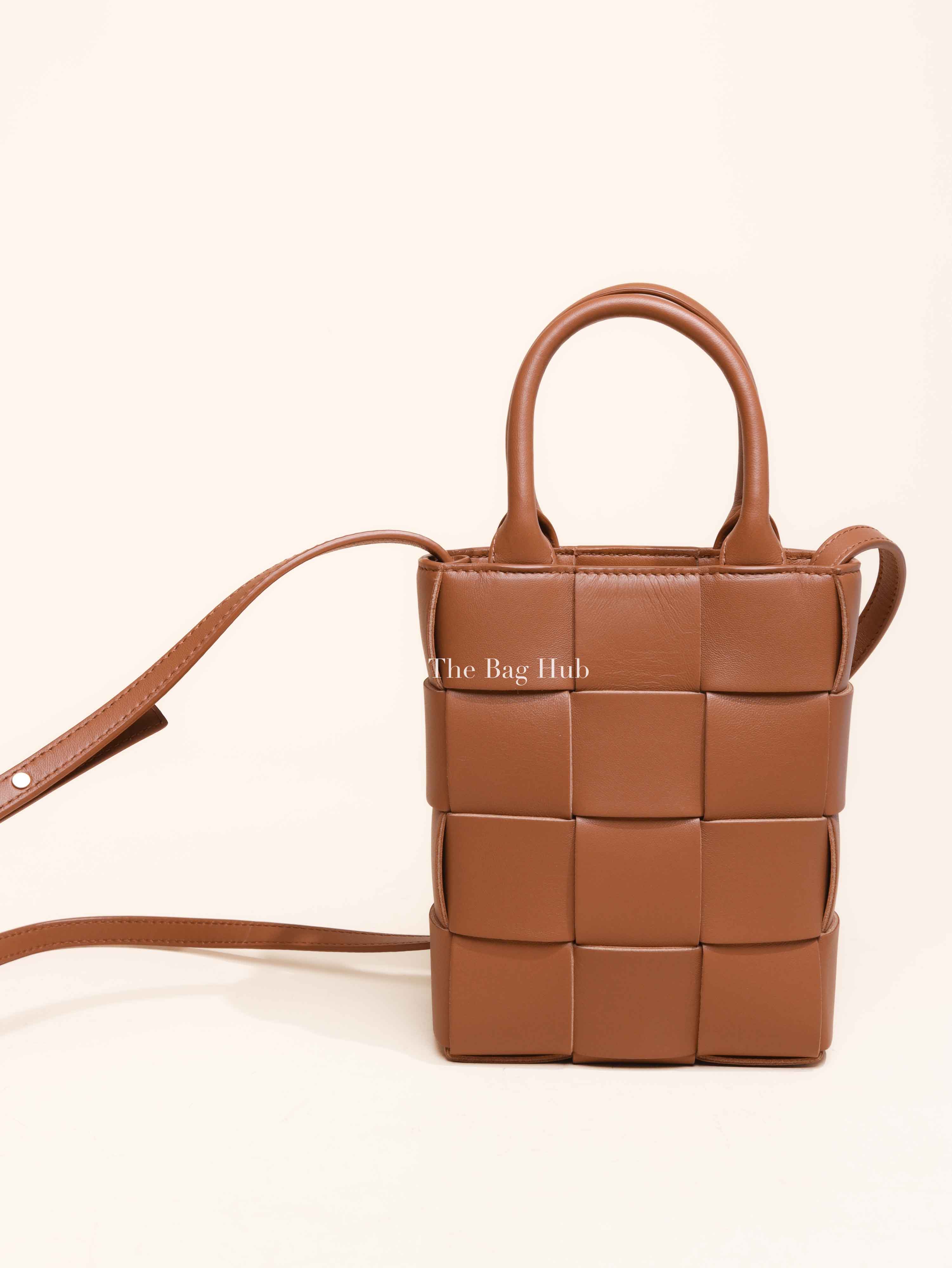 Bottega Veneta Brown Intrecciato Leather Mini Cassette Tote Bag