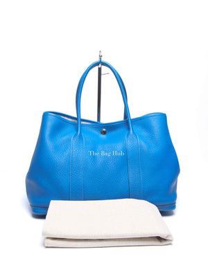 Hermes Bleu Zanzibar Negonda Leather Garden Party 36 Bag