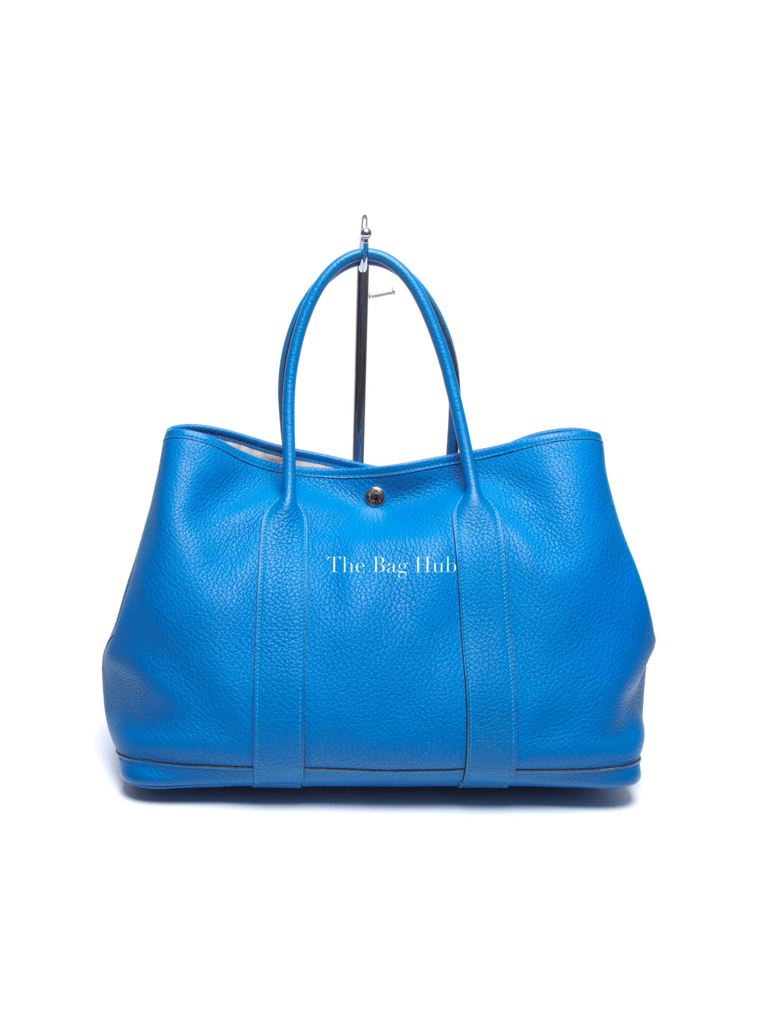 Hermes Bleu Zanzibar Negonda Leather Garden Party 36 Bag