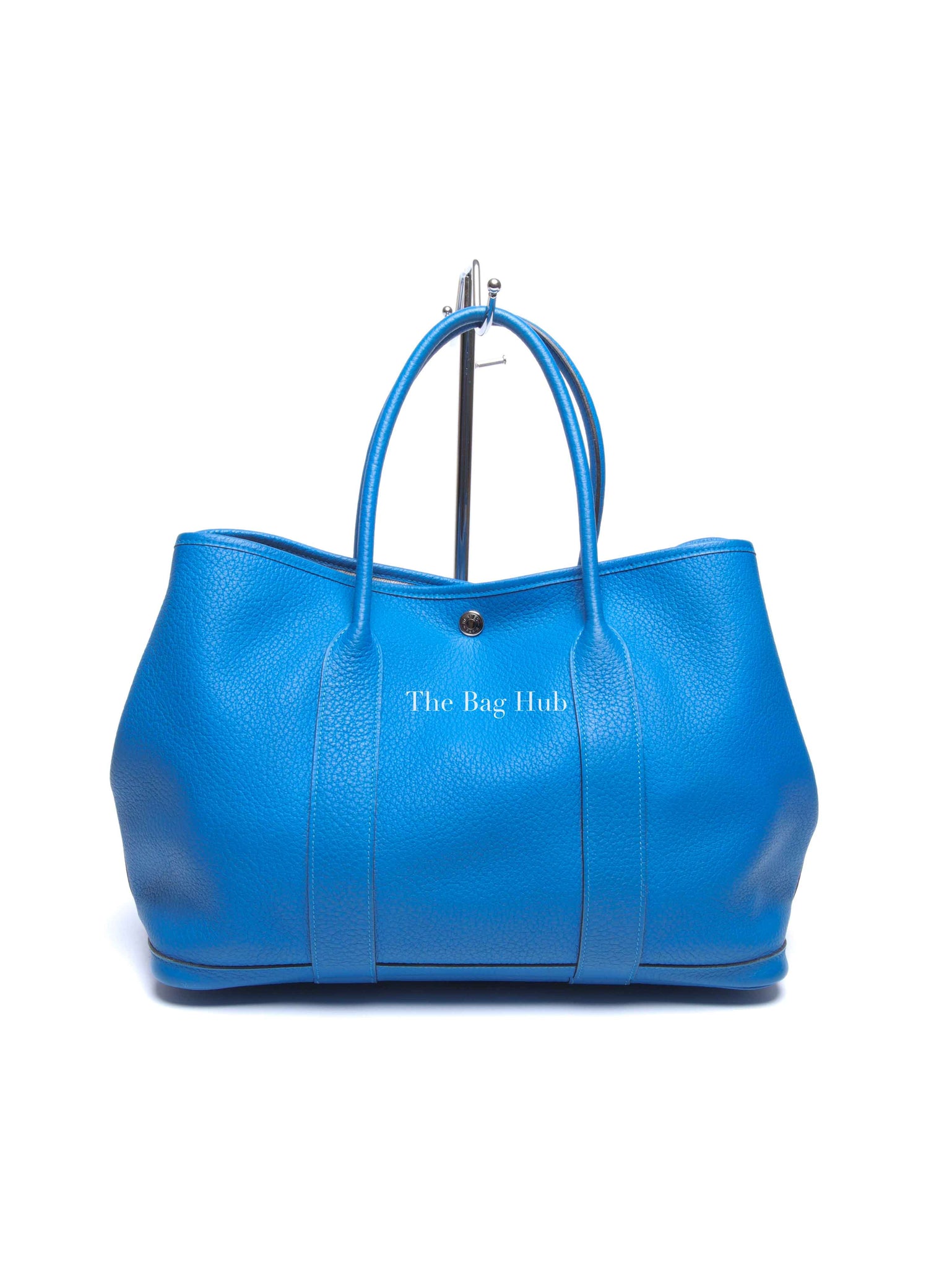 Hermes Bleu Zanzibar Negonda Leather Garden Party 36 Bag