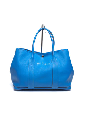 Hermes Bleu Zanzibar Negonda Leather Garden Party 36 Bag
