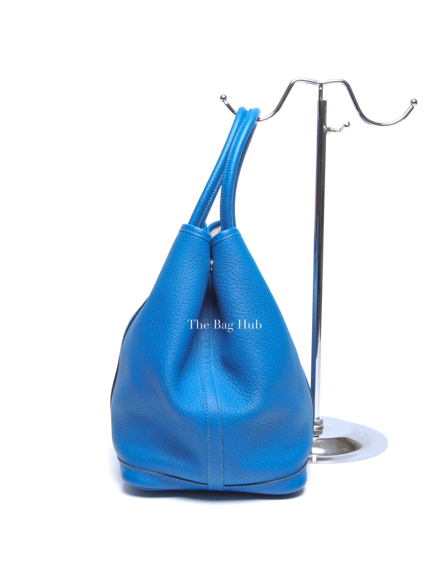 Hermes Bleu Zanzibar Negonda Leather Garden Party 36 Bag