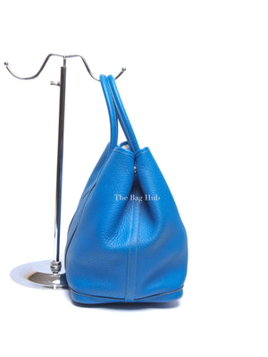 Hermes Bleu Zanzibar Negonda Leather Garden Party 36 Bag
