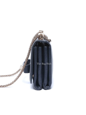 Valentino Garavani Midnight Blue Grained Leather Va Va Voom Clutch Chain Crossbody Bag