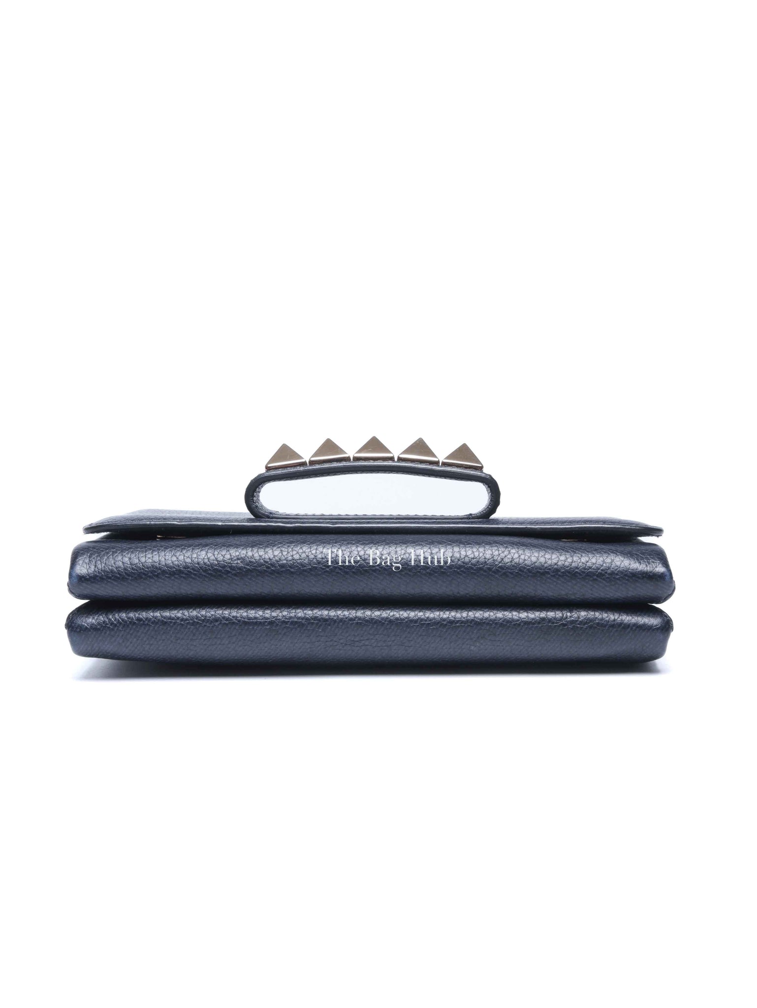 Valentino Garavani Midnight Blue Grained Leather Va Va Voom Clutch Chain Crossbody Bag