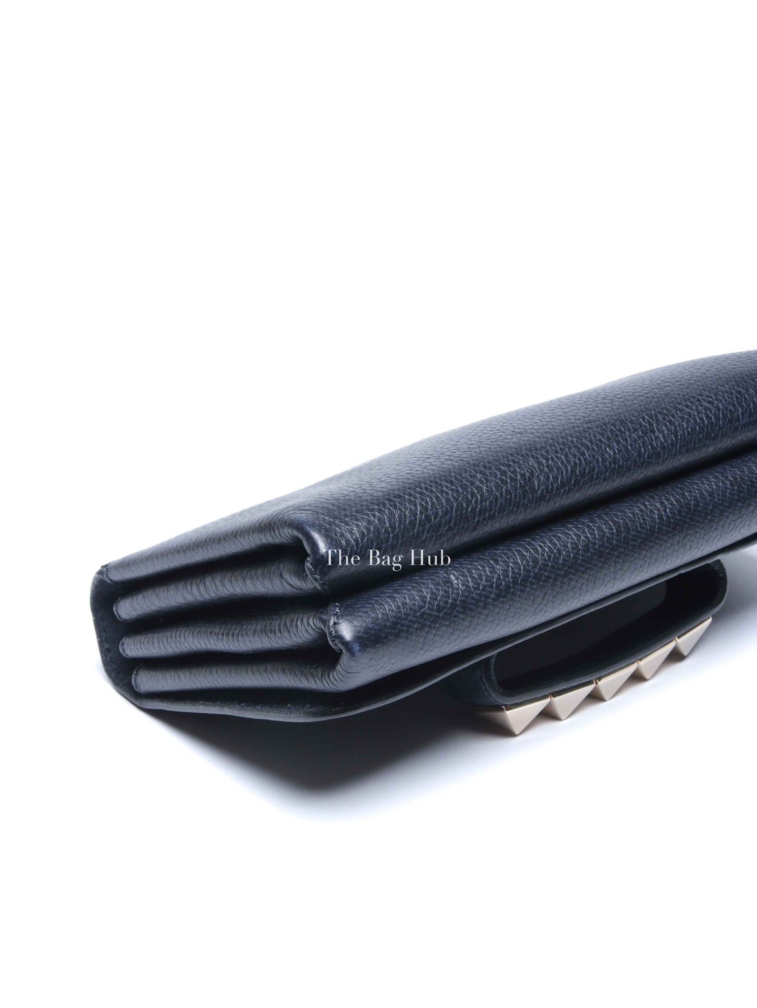 Valentino Garavani Midnight Blue Grained Leather Va Va Voom Clutch Chain Crossbody Bag