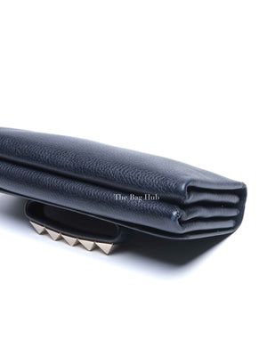 Valentino Garavani Midnight Blue Grained Leather Va Va Voom Clutch Chain Crossbody Bag